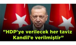Cumhurbaşkanı Erdoğan: "HDP'ye verilecek her taviz Kandil’e verilmiştir”