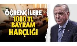 Öğrencilere 1000 TL bayram harçlığı