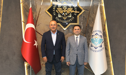 Çavuşoğlu  ALKÜ Rektörü Türkdoğan’ı ziyaret etti