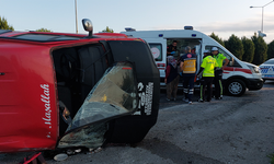 İşçi minibüsü takla attı: 15 yaralı