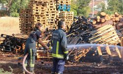 Antalya'da Palet üretim tesisinde yangın