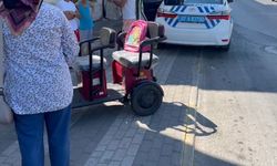 Motosiklet ile elektrikli motosiklet çarpıştı