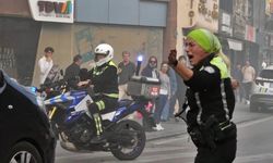 Yangını fark eden kadın polisin yoğun çabası