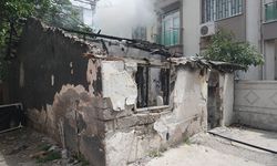 Metruk binada korkutan yangın