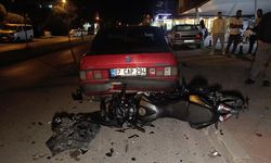 Motosikletli gençler ölümle burun buruna geldi