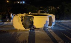 Takla atan araçtan burnu bile kanamadan çıktı