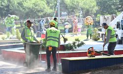 Tek Sarnıç Parkı'nda temizlik