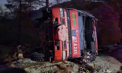 Yangın Dönüşü Kaza: Arazöz Devrildi