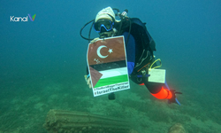 Dalgıçtan Gazze İçin Su Altında Sessiz Eylem
