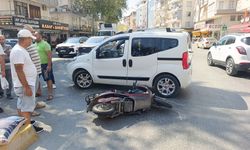 'U' dönüşü yapan araç motosikletle çarpıştı