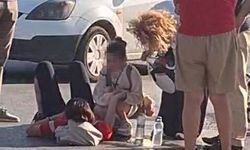 Otomobil ile çarpışan bisikletteki anne ve kızı yaralandı