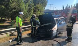 Taburcu olduktan dakikalar sonra aracı küle döndü