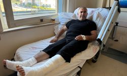 Alevler içindeki kamyonu insanlara zarar vermesin diye bariyerlere sürdü
