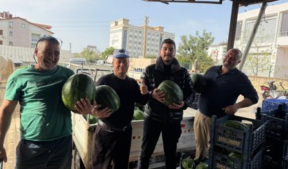 Antalya'da Sezonun İlk Karpuz Hasadı Yapıldı
