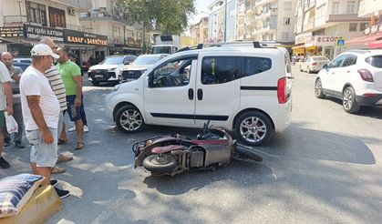'U' dönüşü yapan araç motosikletle çarpıştı