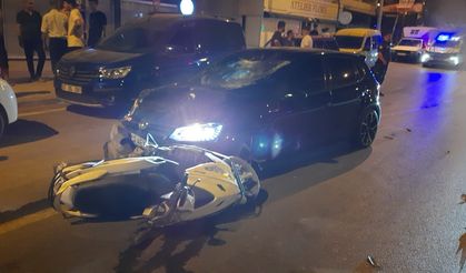 Antalya'da otomobil ile motosiklet çarpıştı