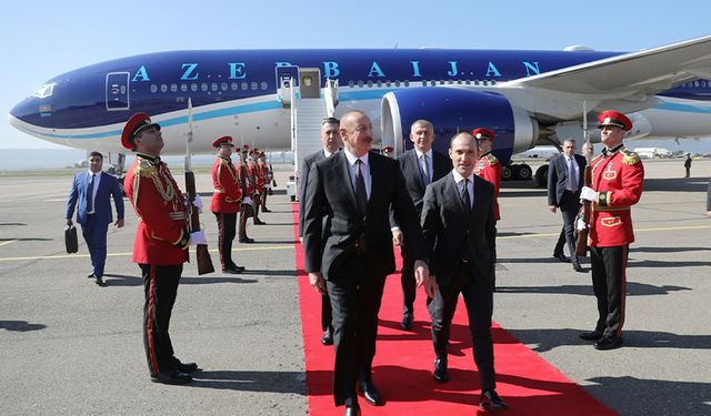 Azerbaycan Cumhurbaşkanı Aliyev Gürcistan'da