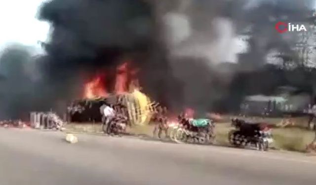Yakıt tankeri patladı: 40 ölü