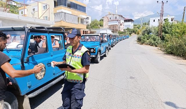 Alanya'da safari araçlarına yönelik denetim