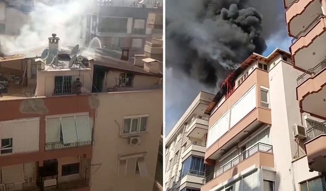 Kumluca'da apartmanda yangın
