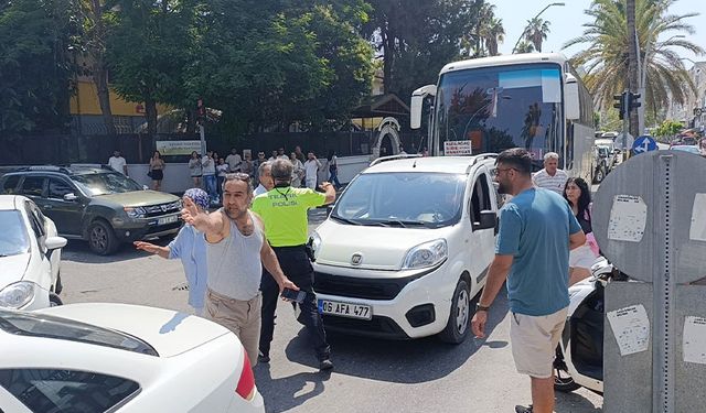 Manavgat'ta zincirleme kaza sonrası gerginlik