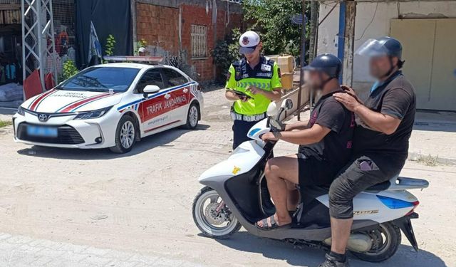 Antalya'da Motosiklet Sürücülerine Şok Denetim