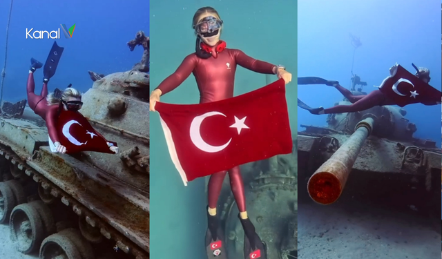 Şahika Ercümen'den 30 Ağustos Zafer Bayramı Dalışı