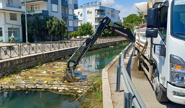 Manavgat'ta Dere Yatakları Temizleniyor