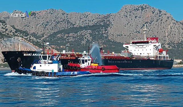 Antalya’da Tanker Gemisinde Tatbikat Gerçekleştirildi