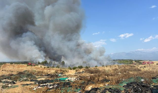 Aksu'da orman yangınına havadan ve karadan müdahale