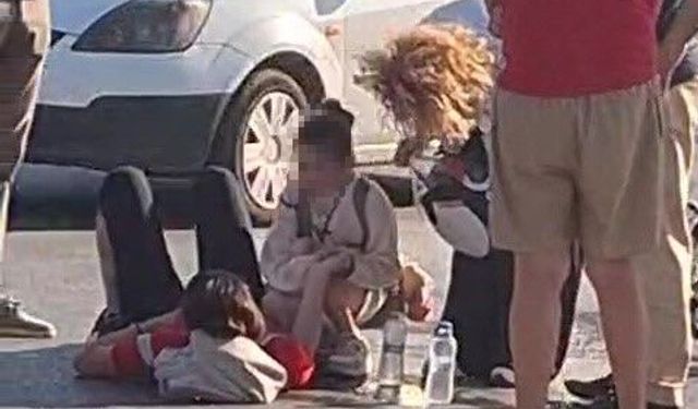 Otomobil ile çarpışan bisikletteki anne ve kızı yaralandı