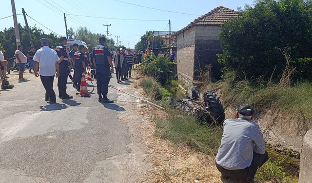 Su kanalına düşen traktörün sürücüsü hayatını kaybetti