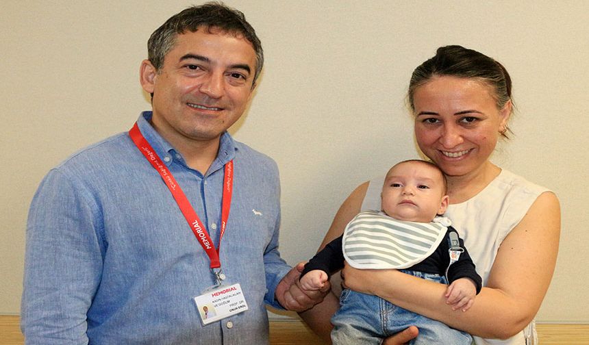 Kök hücre tedavisiyle bebeğini kucağına aldı