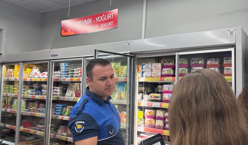 Kemer'deki Marketlere Zabıta Denetimi