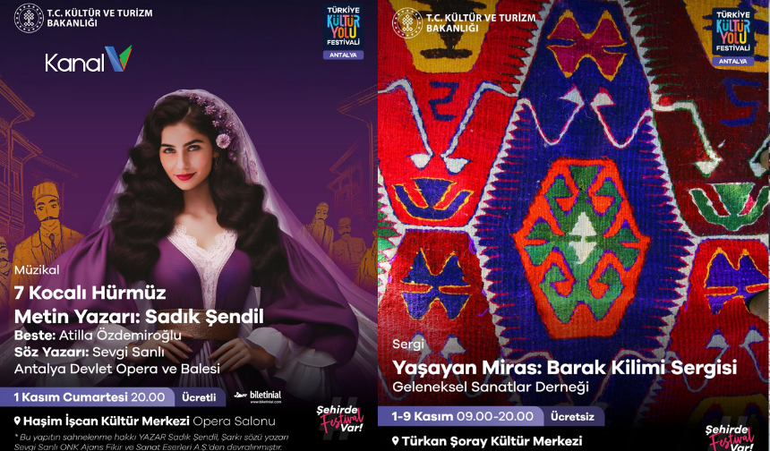 Antalya Kültür Yolu Festivali 1 Kasım’da Başlıyor