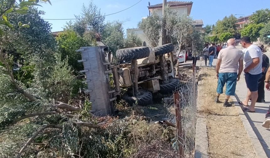 Devrilen iş makinesinin sürücüsü hayatını kaybetti