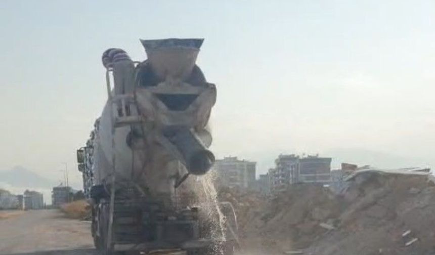 Kepez'de çevreyi kirleten beton mikserine 200 bin TL ceza