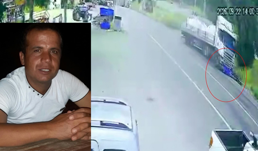Kamyonun önünde sürüklenen motosikletli hayatını kaybetti